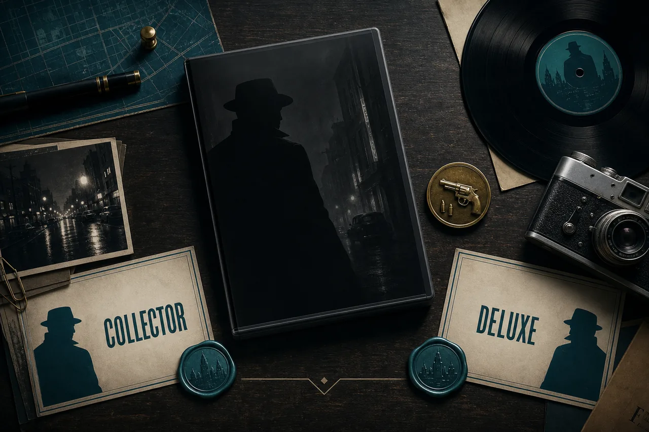 Editorial STRANGER THAN HEAVEN collector edition comparison with game case, record, camera, and edition cards